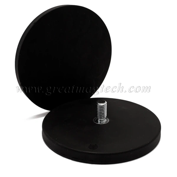 External thread pot Rubber Coated Magnets